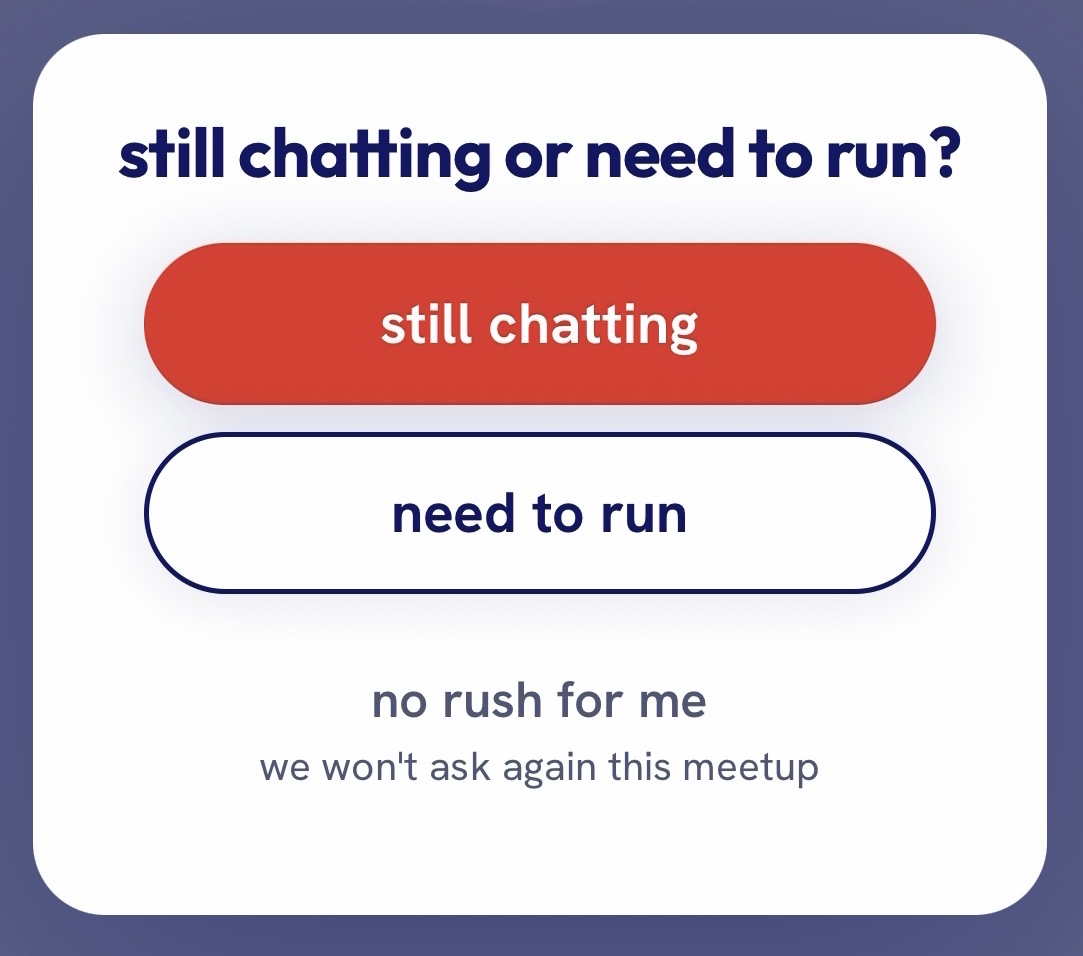 Still chatting or need to run popup