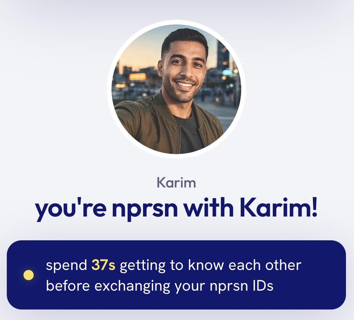 nprsn screen: you're nprsn with Karim